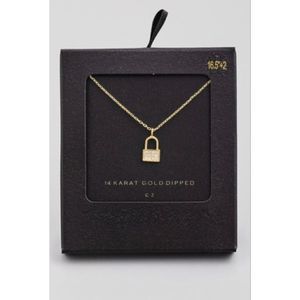 Mini padlock pendant necklace